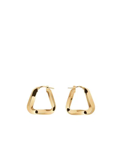 Bottega Veneta Triangular Hoop Earrings In Yellow