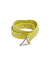 Bottega Veneta Triangular Needle Buckle Belt In Yellow
