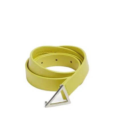 Bottega Veneta Triangular Needle Buckle Belt In Yellow