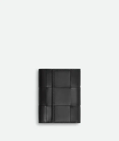 Bottega Veneta Trifold Zip Wallet In Black