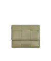 Bottega Veneta Trifold Zip Wallet In Nude