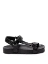 Bottega Veneta Women's Trip Leather Sandals In Negro