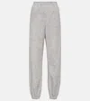 Bottega Veneta Leather Sweatpants In Grey