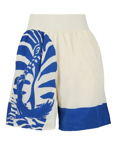 Bottega Veneta Tropical Print Shorts In Blue