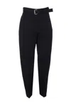 Bottega Veneta Tailored Trousers With Belt And Zip Detail In Black