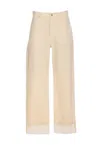 Bottega Veneta Wide-leg Jeans In Beige