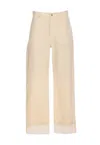 Bottega Veneta Wide-leg Jeans In Beige