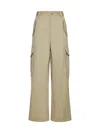 Bottega Veneta Cotton-blend Cargo Trousers In Beige