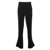 Bottega Veneta Womens Black Mid-rise Straight-leg Wool Trousers In Black