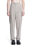 Bottega Veneta Pantaloni Di Lana A Righe Sottili In Neutral