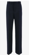 Bottega Veneta Blue Tailored Pants In Wool Woman In Blue
