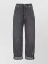 Bottega Veneta Trousers Denim Rolled Cuffs In Blue