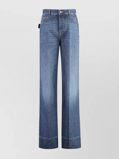 Bottega Veneta Trousers Wide-leg Denim Back Pockets In Blue