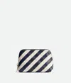 Bottega Veneta Trousse De Toilette Demi-lune Intrecciato Petit Format In Space/chalk