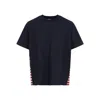 Bottega Veneta Double Layer Cotton Check T-shirt In Blue