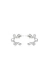 Bottega Veneta Turn Coil Hoop Earrings In White