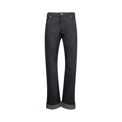 Pre-owned Bottega Veneta Turn Up Denim Trousers 'indigo' | Blue | Men's Size 50