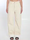 Bottega Veneta Turned Up Jeans In Beige