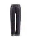 Bottega Veneta Turned Up Jeans With Straight Leg In Black