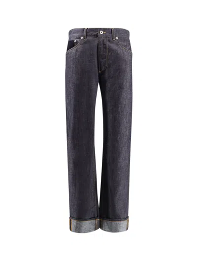 Bottega Veneta Turned Up Jeans With Straight Leg In Black