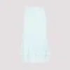 Bottega Veneta Cotton Midi Skirt For Women – Ss24 Collection In Turquoise