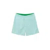 Bottega Veneta Turquoise Polyamide Swim Short In Blue