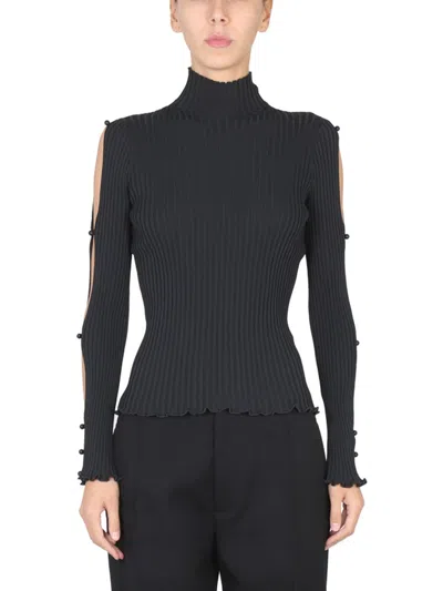 Bottega Veneta Turtleneck Knit Sweater In Green