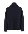 Bottega Veneta Women Blue Wool Embroidered Turtleneck Sweater In Black