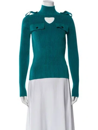 Pre-owned Bottega Veneta Turtleneck Sweater In Blue