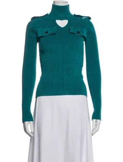 Pre-owned Bottega Veneta Turtleneck Sweater In Blue