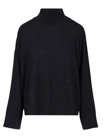 Bottega Veneta Turtleneck Sweater Knitwear Blue In Black