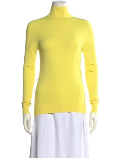 Pre-owned Bottega Veneta Turtleneck Sweater In Yellow