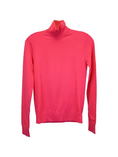 Pre-owned Bottega Veneta Turtleneck Wool Sweater In Pink