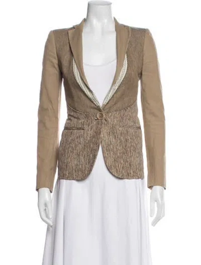 Pre-owned Bottega Veneta Tweed Pattern Blazer In Neutrals