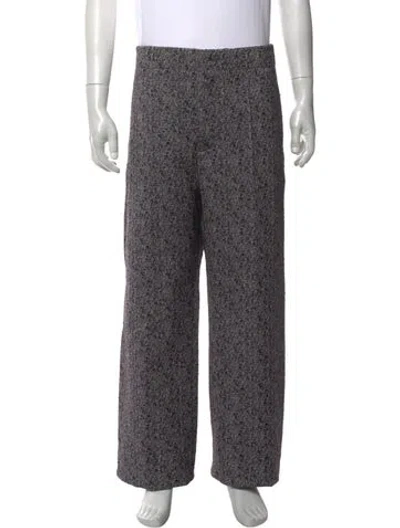 Pre-owned Bottega Veneta Tweed Pattern Pants In Black