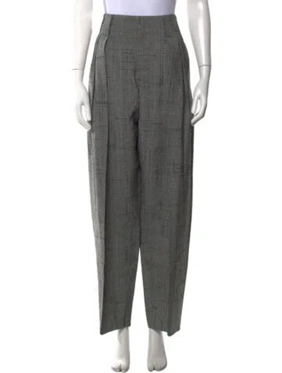 Pre-owned Bottega Veneta Tweed Pattern Straight Leg Pants In Gray