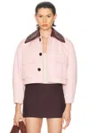 Bottega Veneta Pink Cotton Short Twill Jacket