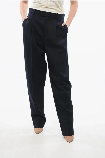 Bottega Veneta Twill Low Crotch Pants In Black