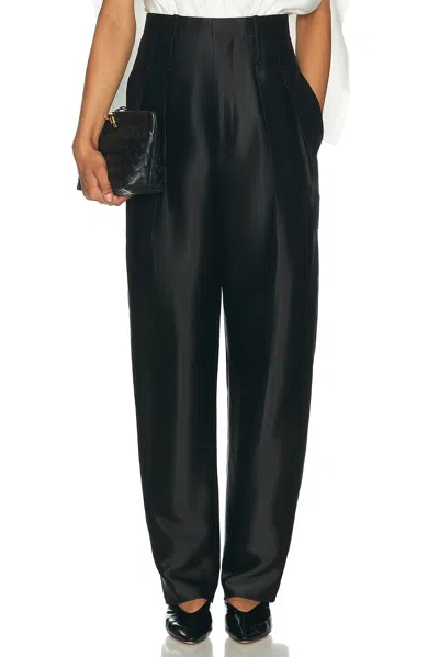 Bottega Veneta Twill Tapered Trouser In Black