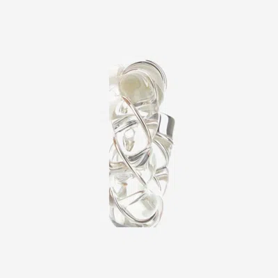 Bottega Veneta Twist Earrings In Silver