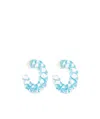 Bottega Veneta Twist Hoop Earrings In Blue