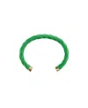 Bottega Veneta Twist Cuff Bracelet In Green
