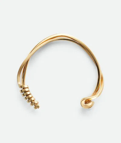Bottega Veneta Twist Necklace In Yellow Gold