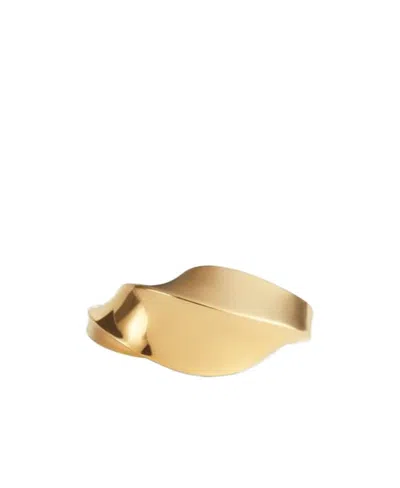 Bottega Veneta Twist Ring Design Ring In Yellow