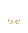 Bottega Veneta Twisted Detail Earrings In Yellow