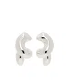 Bottega Veneta Twisted Earrings In White