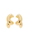 Bottega Veneta Gold Twist Earrings In Yellow