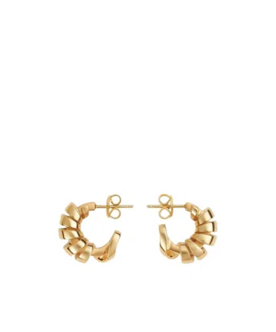 Bottega Veneta Twisted Earrings In Yellow