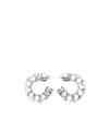 Bottega Veneta Twisted Glass Hoop Earrings In White