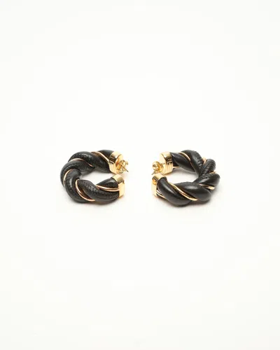Bottega Veneta Twisted Hoop Earrings